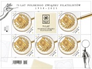 Arkusik 5480 - 75-lecie Polskiego Związku Filatelistów .