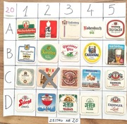 Podkładki, podstawki pod piwo po 2 zł zestaw za 35 zł, Nr20 cały świat 