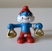 Schleich smerf smurf papa smerf waga figurka model wycofany z 2009 r
