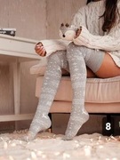 ŚWIĄTECZNE SZARE Norweski mod ZAKOLANÓWKI 37-41