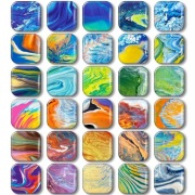 Magnesy żywicowe Zestaw Magnesów Kolorowych 30 Sztuk