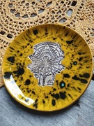 Ceramiczny talerzyk, podstawka ważka, rękodzieło 