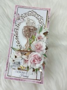 Luksusowa kartka komunijna 3D, Pamiątka Komunii Świętej w pudełku, prezent 