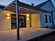 PERGOLA ZE ZWIJANYM DACHEM PERGOLA ALUMINIOWA