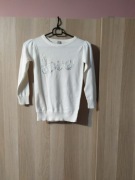 Cienki sweterek dziewczęcy na wiek 6 lat, 116 cm