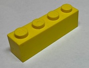 Lego 3010 klocek 1x4 żółty - 5 sztuk !
