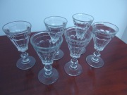 Przedwojenne kieliszki barowe karczmiaki 5 cl Gdańsk Danzig lata 30 6 szt.