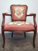 Fotel Ludwik XVI Ludwikowski Gięty Rzeźbiony 