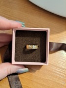 Komplet W kruk złoto blask kolczyki naazyjnik