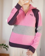 Wełniany sportowy sweter w góry narciarski 50% wełna