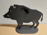 Dzik dekoracja metalowa  do domu ogrodu czarny