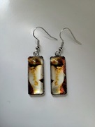 Kolczyki nowoczesne Gustav Klimt złote łzy secesja wiedeńska mozaika artyzm