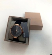 Parfois Zegarek Damski Elegancki Czarna Tarcza Skórzany Pasek Nowy Pudełko