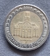 2 euro okolicznościowe Niemcy 2009 Kościół Ludwika Ludwigskirche znak D