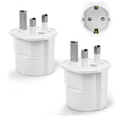 2x  Towkom UK Travel Adapter, Europe-UK