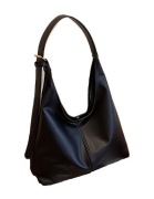 Torebka nowa czarna worek tote z regulowanym paskiem na ramię torba shopper