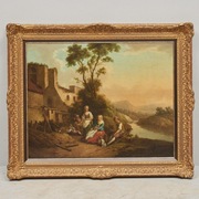 *Oryginalny* Obraz Olejny z XVIII w. 100x118 w pięknej starej ramie