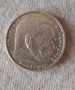 MONETA 2 marki - Hindenburg - Niemcy - 1939 rok