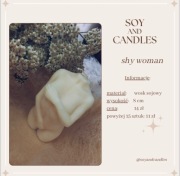 Świeca sojowa, tors kobiety, wieczór panieński, prezent, urodziny