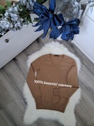 Beżowy sweter STRENESSE Gabriele Strehle 100% kaszmir 34 XS 
