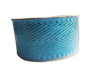 WSTĄŻKA TAŚMA dekoracyjna na druciku Boże Narodzenie tkanina brokat 4 cm.