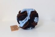 Kula węchowa dla psa - handmade niebieski, brąz, granatowy 15 cm 