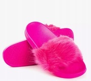 Klapki damskie z futerkiem 