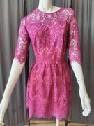 Koronkowa sukienka RESERVED YFL | Fuksja | Rozmiar 40