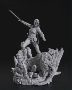 Figurka druk 3D żywica " Ciri - F122 "- 120 mm