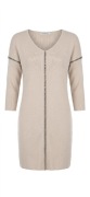Swetrowa tunika AMO&ROMA Lagenlook beż łańcuszek