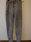 Spodnie jeansowe szare marmurkowe  36, PULL&BEAR