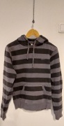 Bluza z kapturem, damska, Lee Cooper, w paski, czarno-szara, rozmiar S