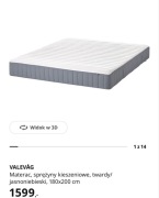 Nowy materac Valevag Ikea 180x200