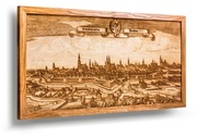 Wrocław, panorama 1642 r, obraz grawer