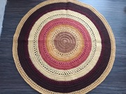 Serweta lato słońce kolorowa na szydełku kordonek 