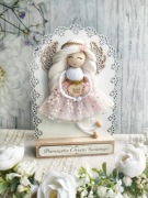 Pamiątka Chrztu Świętego Anioł Stróż w ramce 