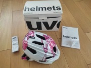 kask rowerowy Uvex Quatro junior  50-55 różowo -srebrny