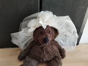 Kapelusz ślubny niepowtarzalny welon toczek unikat róże tiul woalka