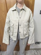 Kremowa jeansowa kurtka damska Weekday S/36 krój oversize baggy dżinsowa 