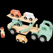 Samochód drewniany laweta z autami super prezent nowy
