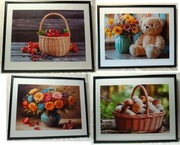 Fotografia A4 ramka aluminiowa 28x35 romantyczne kwiaty Walentynki 