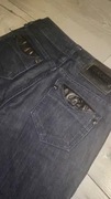 VERSACE Granatowe Damskie Spodnie 27 Jeans