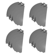 LEGO Panel szyba Space 6480464 87375 Trans Black 4szt.