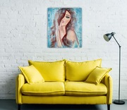 Duży obraz akrylowy na płótnie abstrakcja 