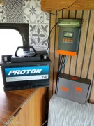 Zestaw Solarny Panel 240W Regulator MPPT Przetwornica 150W Akumulator 74Ah