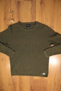 Sweter Jack and Jones r. M zielony okrągły dekolt męski