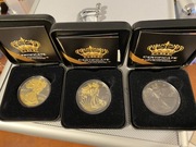 Amerykański orzeł zestaw monet 1 oz premium kolorowe