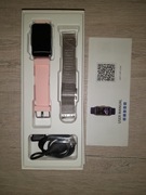 Smartwatch Smartband PRO WATCH H80 srebrny i różowy pasek