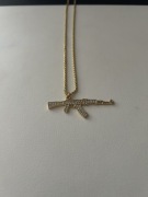 Naszyjnik z AK47 y2k alternative gothic opium swag vintage unisex pinterest