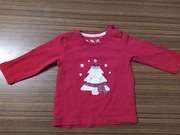 Bluzka świąteczna dla niemowlaka czerwona długi rękaw, r. 62, 5.10.15